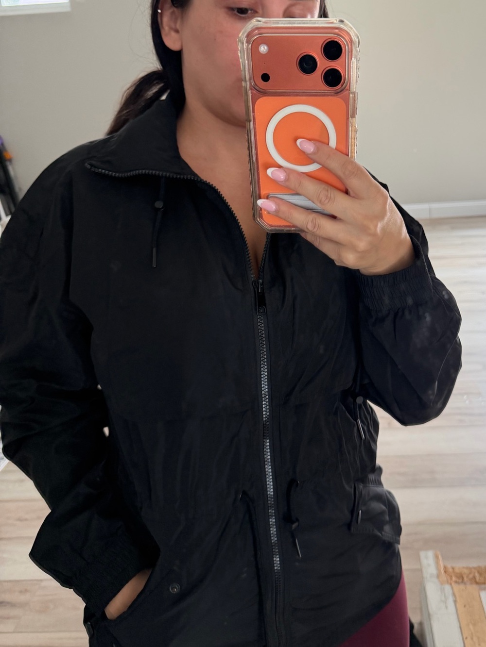 Kenzo Black Zip-Front Utility Jacket